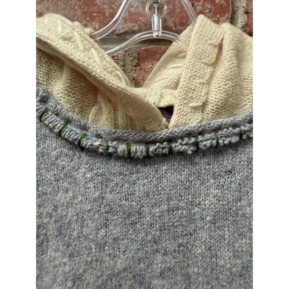 AS‎ IS Crispina FFrench Designs OS Handmade Patchwork Art-to-Wear Hoodie Sweater - Picture 5 of 16